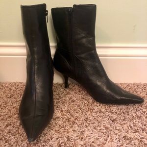 Nine West Black Boots (low stiletto)